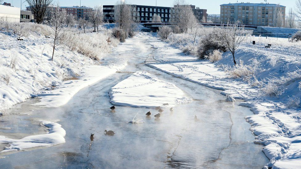 Central Spain records temperatures of -25C after snowstorm