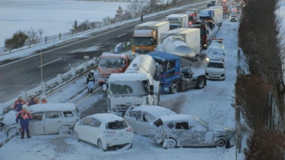 Belə qəza görülmədi! 130 avtomobillik zəncirvari qəza