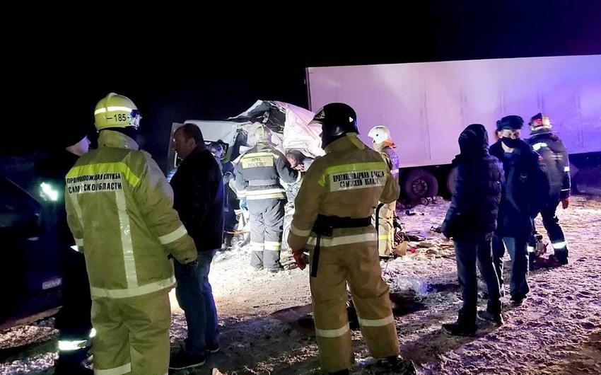 Rusiyada ağır yol qəzasında ölənlərin sayı artıb, xəsarət alanlar var