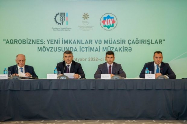 Aqrobiznes sahəsində imkanlar və çağırışlara dair ictimai müzakirə təşkil olunub