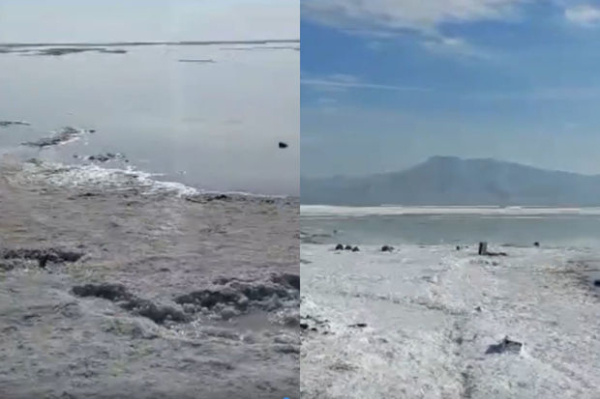 Новые снимки высыхающего озера Урмия - ВИДЕО