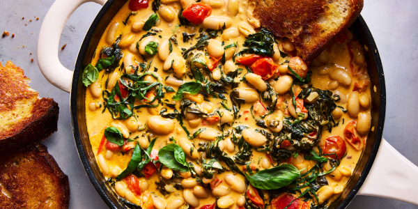 Marry Me White Bean & Spinach Skillet Recipe